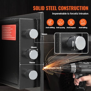 Foto 3 | Foto 3 | Ranura De Bloqueo Electrónico Con Código Vevor 1.7 Cub Depository Safe - Venta Internacional.
