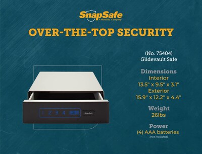 Foto 3 | Foto 3 | Gun Safe Snapsafe Glidevault 75404 Con Teclado De Vidrio Templado - Venta Internacional.