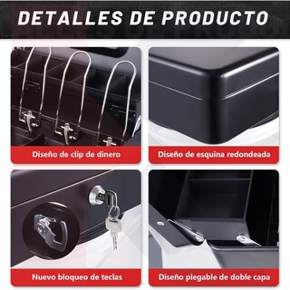 Foto 4 | Foto 4 | Caja De Seguridad Para Dinero 4 Billetes 5 Monedas Kishnell