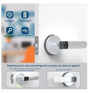 Foto 6 | Foto 6 | Geek Smart Cerradura Digital Color Plata T
