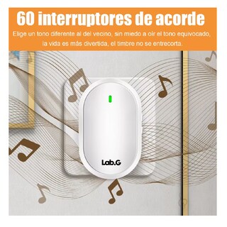 Foto 2 | Foto 2 | Timbre Inalambrico Lab.g Exterior Con 1 Transmisor Y 1 Receptor Blanco