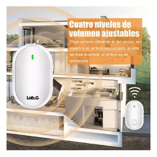 Foto 3 | Foto 3 | Timbre Inalambrico Lab.g Exterior Con 1 Transmisor Y 1 Receptor Blanco