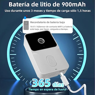 Foto 3 | Foto 3 | Timbre Inteligente Inalámbrico Con Cámara Función De Cambio De Voz Eo Safe Imports Esi-18827 Blanco