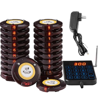 Foto 1 | Foto 1 | Sistema De Buscapersonas Para Restaurantes Vevor, Inalámbrico, Alcance De 500 M, 20 Zumbadores - Venta Internacional.