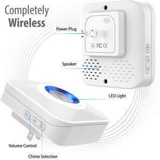 Foto 2 | Foto 2 | Receptor De Timbre De Puerta Inalámbrico Fosmon Wavelink 51046homus White - Venta Internacional.