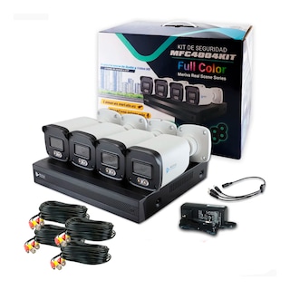 Foto 1 | Foto 1 | Kit Cámaras De Seguridad Cctv Meriva 1080p Full Hd 4 Cámaras + Micrófono Integrado Y Full Color 24x7