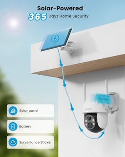 Foto 3 | Foto 3 | Cámara de Seguridad ieGeek 2K Solar Wifi Outdoor con Sensor de Movimiento - Venta Internacional