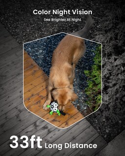 Foto 4 | Foto 4 | Cámaras de Seguridad ieGeek Wifi 2K para Exteriores con Sirena y Luz 2 Piezas - Venta Internacional