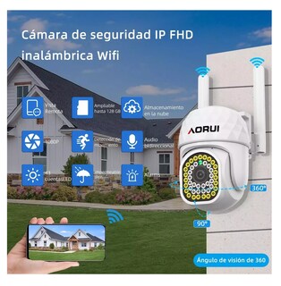 Foto 2 | Foto 2 | Cámara De Seguridad Hd Wifi De Visión Nocturna Alarma 2 Pcs Blanco