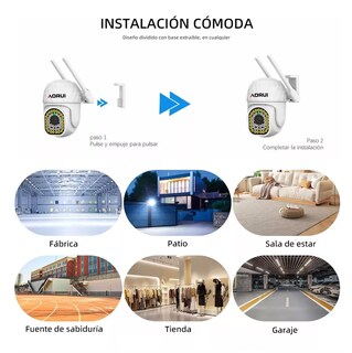 Foto 4 | Foto 4 | Cámara De Seguridad Hd Wifi De Visión Nocturna Alarma 2 Pcs Blanco