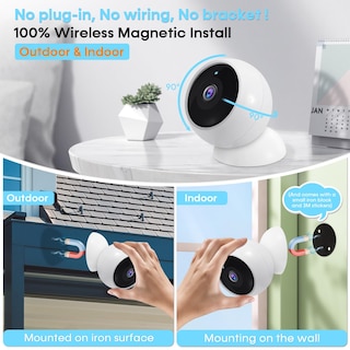 Foto 3 | Foto 3 | Cámara De Seguridad Amtifo Wireless 2k Wifi Con Detección De Movimiento Ai - Venta Internacional.