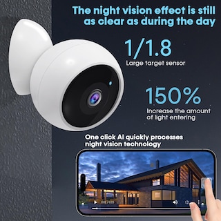 Foto 4 | Foto 4 | Cámara De Seguridad Amtifo Wireless 2k Wifi Con Detección De Movimiento Ai - Venta Internacional.