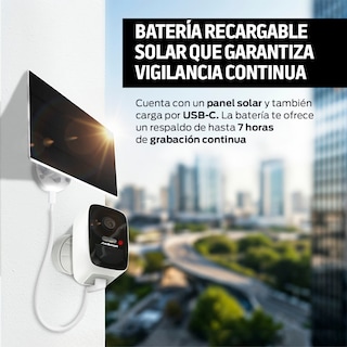 Foto 4 | Foto 4 | Cámara De Seguridad Exterior Con Panel Solar Y Visión Nocturna, Redlemon, Color Blanco