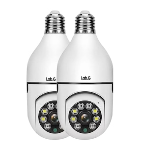 Foto 1 | Foto 1 | Cámara De Seguridad Wifi De Hd Visión Nocturna Alarma 2 Pcs, Blanco