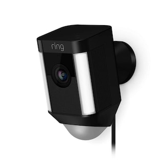Foto 1 | Foto 1 | Cámara De Seguridad Ring Spotlight Cam Cableada Con Focos Negros - Venta Internacional.