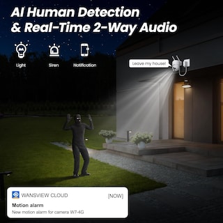Foto 5 | Foto 5 | Cámara De Seguridad Celular Wansview W7-4g 2k Color Night Vision - Venta Internacional.