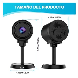 Foto 5 | Foto 5 | Mini Cámara 3mp Espía Hd Wifi Cámaras De Seguridad Lab.g Negro