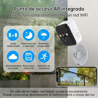 Foto 2 | Foto 2 | Cámaras De Seguridad Wifi 3mp Resistencia Agua Blanco