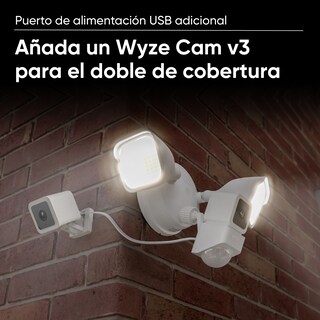 Foto 6 | Foto 6 | Cámara de Seguridad Wyze Cam V3 Floodlight Exterior con Reflectores color Blanco