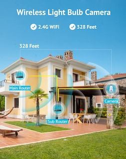Foto 7 | Foto 7 | Cámara de Seguridad Laview Mp Bombilla 2k Inalámbrica para Exteriores 2 Piezas - Venta Internacional