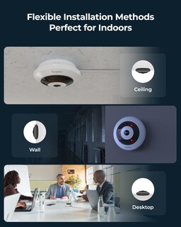 Foto 3 | Foto 3 | Cámara Ip Ojo De Pez Reolink Fe-p De 6 Mp Con Vista De 360°, Blanca - Venta Internacional.