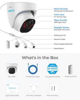 Foto 6 | Foto 6 | Cámara De Seguridad Reolink Rlc-820a 8mp 4k Ip Poe Dome Outdoor - Venta Internacional.