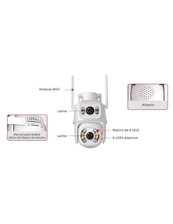 Foto 4 | Foto 4 | Cámara De Seguridad Con Resolución 8mp Visión Nocturna + Gratis Termo Güish De Regalo
