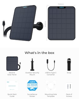 Foto 7 | Foto 7 | Panel Solar Reolink De 6 W, Negro, Fuente De Alimentación Solar Ininterrumpida Para Todas Las Cámara - Venta Internacional.