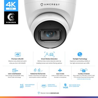 Foto 2 | Foto 2 | Cámara De Seguridad Amcrest Ultrahd 4k (8mp) Ip8m-t2599ew-ai-v3 - Venta Internacional.