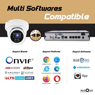 Foto 6 | Foto 6 | Cámara De Seguridad Ip Marquis Poe Turret Dome De 4 Mp Con Audio - Venta Internacional.