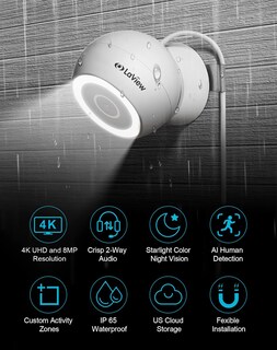 Foto 2 | Foto 2 | Cámaras De Seguridad Laview 8mp 4k Exterior Interior Cableadas Ip65 - Venta Internacional.