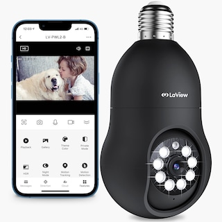 Foto 1 | Foto 1 | Cámara De Seguridad Laview Bulb 4mp 2k 360° Wifi Con Alexa Black - Venta Internacional.