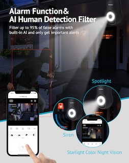 Foto 5 | Foto 5 | Cámara De Seguridad Laview Bulb 4mp 2k 360° Wifi Con Alexa Black - Venta Internacional.