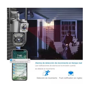 Foto 3 | Foto 3 | Cámara De Seguridad Wifi Full Hd De Doble Lente Eo Safe Imports Esi-18289 Gris