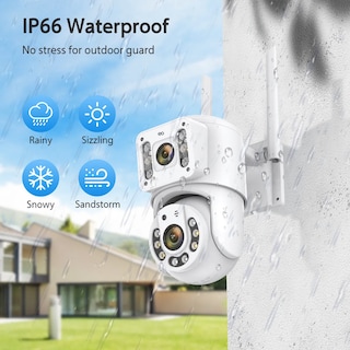 Foto 3 | Foto 3 | Cámara De Seguridad Ptz Wifi Ip66, Impermeable, Visión Nocturna En Color Eo Safe Imports Esi-19887 Blanco
