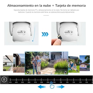Foto 4 | Foto 4 | Cámara De Seguridad De Doble Lente Wifi 4mp Con Alarma Ip Zoom 10x Eo Safe Imports Esi-19884 Blanco