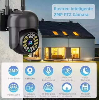 Foto 2 | Foto 2 | Sistema De Seguridad Xtellar Con Cámara Wifi Hd 1080p Ptz Visión Nocturna Y Alarma - Pack Doble Para Hogar Protegido