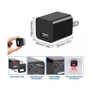 Foto 2 | Foto 2 | Cargador Usb Con Cámara Oculta Hd 1080p Y Memoria De 128 Gb Eo Safe Imports Esi-16613 Negro