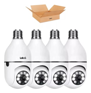 Foto 1 | Foto 1 | 4 Piezas Camara Tipo Foco 360° Impermeable De1080 Con Wifi Blancas