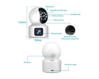 Foto 2 | Foto 2 | Doble Cámara de Seguridad Frutivegie Full Hd Alarma