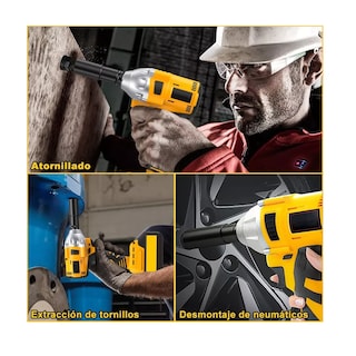 Foto 3 | Foto 3 | Kit de Llave de Impacto Inalámbrica con Batería Eo Safe Imports Amarillo