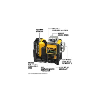 Foto 3 | Foto 3 | Nivel Láser Dewalt Dw089lg 12v Max Green Line 360°  3 Vías - Venta Internacional.