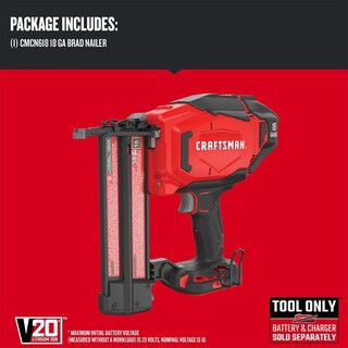 Foto 3 | Foto 3 | Herramienta Desnuda Inalámbrica Brad Nailer Craftsman V20 18ga Cmcn618b - Venta Internacional.