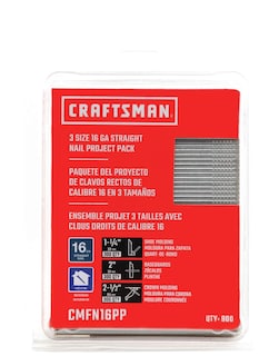 Foto 1 | Foto 1 | Paquete De Proyectos Finish Nails Craftsman 16ga Straight - Venta Internacional.