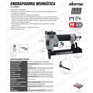 Foto 5 | Foto 5 | Engrapadora Neumática Aluminio Disparo Secuencial