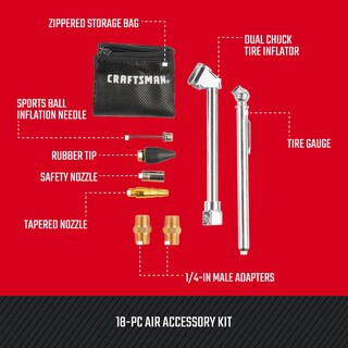 Foto 4 | Foto 4 | Kit De Accesorios Para Compresores De Aire Craftsman 18 Piezas Con Bolsa - Venta Internacional.