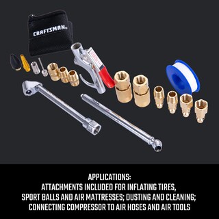 Foto 6 | Foto 6 | Kit De Accesorios Para Compresores De Aire Craftsman 18 Piezas Con Bolsa - Venta Internacional.