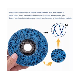 Foto 3 | Foto 3 | Disco Abrasivo de Desoxidación Metal Rueda Pulidora Azul 5 Piezas