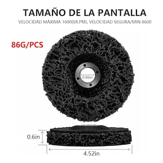 Foto 2 | Foto 2 | Discos Abrasivos Limpieza de Metal Rueda Pulidora Eo Safe Imports Esi-16010 Negro 5 piezas