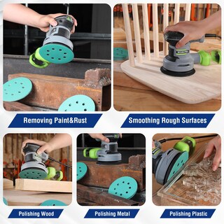 Foto 7 | Foto 7 | Juego De Discos De Lijado Workpro, 150 Piezas, 5 Pulgadas, 10 Grados, 60 A 600 - Venta Internacional.